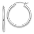 Lightweight Polished 14kt Women and Hoop Men and for Adults White Tube Gold Real Teens; 2.5mm Earrings; for