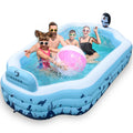 for x Adults, Sized 20'' Full Pool and x - 76'' Thickened Sebor Kids Pool Swimming and Sprinkler - Above Fun Garden, and Design for Seat with Ground Outdoor 10.3Ft Backyard, Inflatable Family,