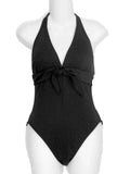 Size Knotted Black La 1 8 Chest with Blanca Piece Womens Bathing & Suit Swim