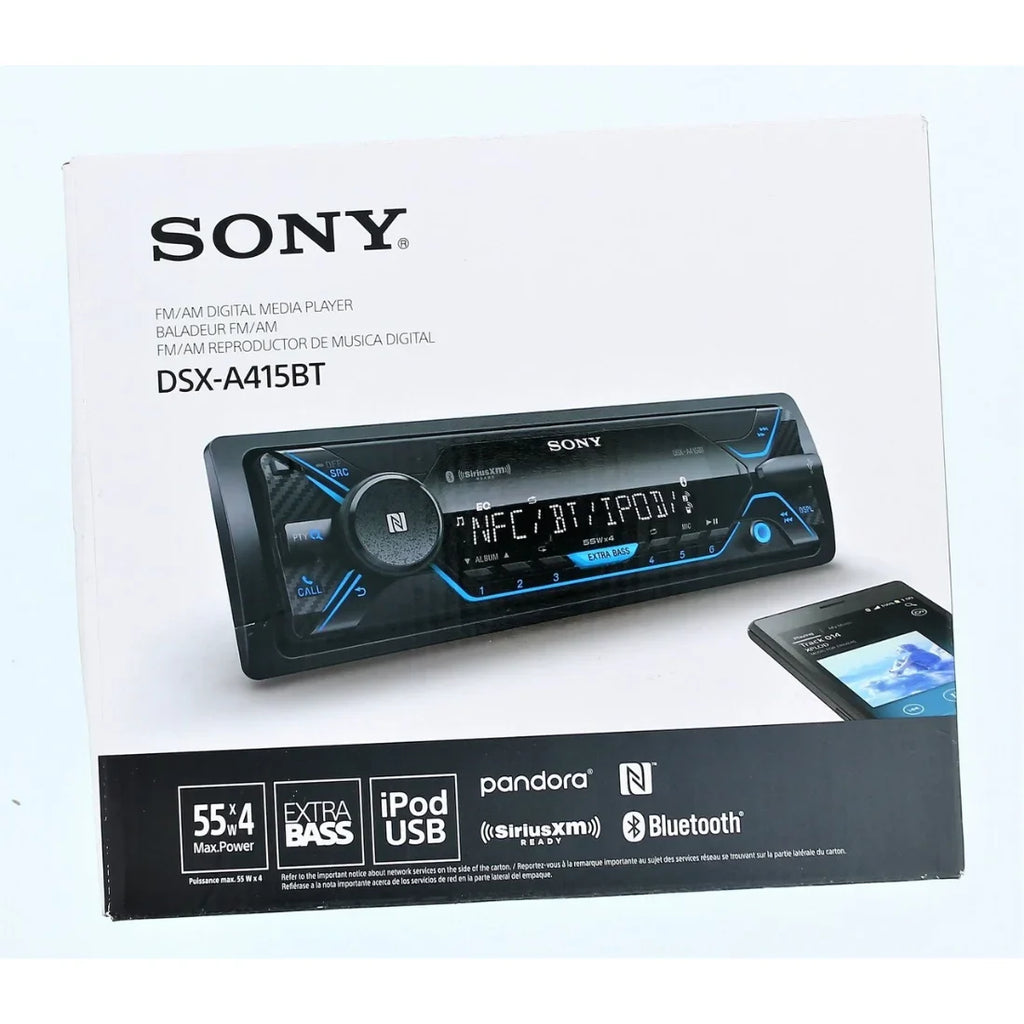 USB DIN Front Receiver Car Bluetooth & Auxiliary with Single Sony NEW In-Dash Digital DSX-A415BT 3.5 Media Inputs Stereo