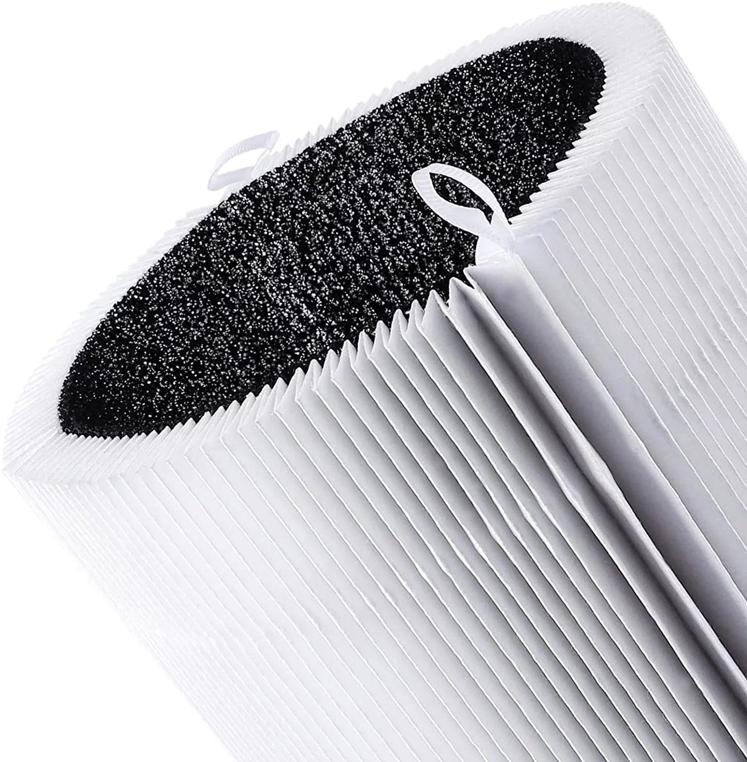 Blueair 2PCS Filter Carbon Replacement 2PCS 411 Blue Particle Filter Including Pure Blue Air Pre-filter for 411, KEEPOW and Fabric Purifier