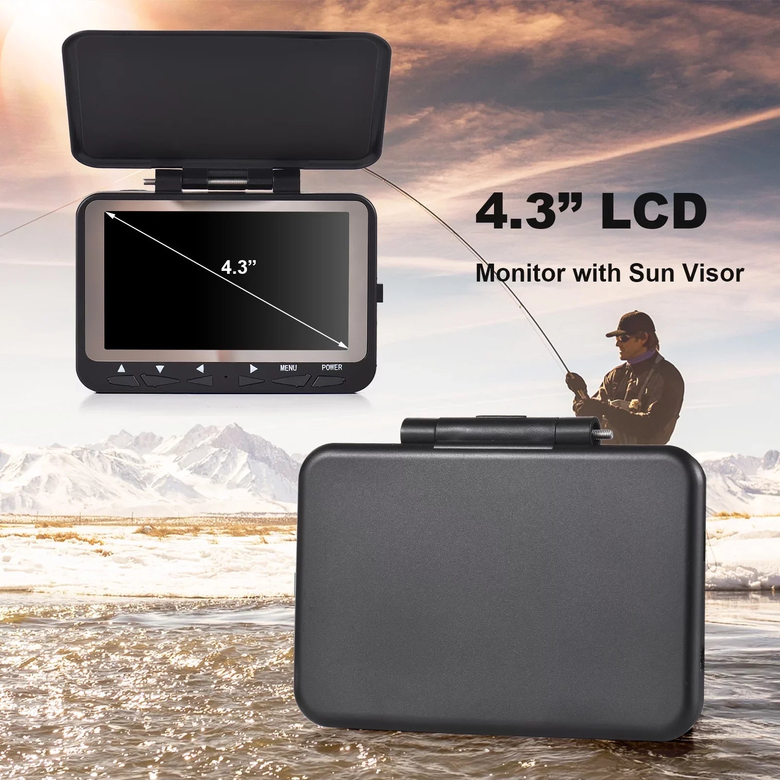 Fishing Fishing Vision, Underwater Boat Camera , Fish Finder, 4.3'' LCD Night Ice