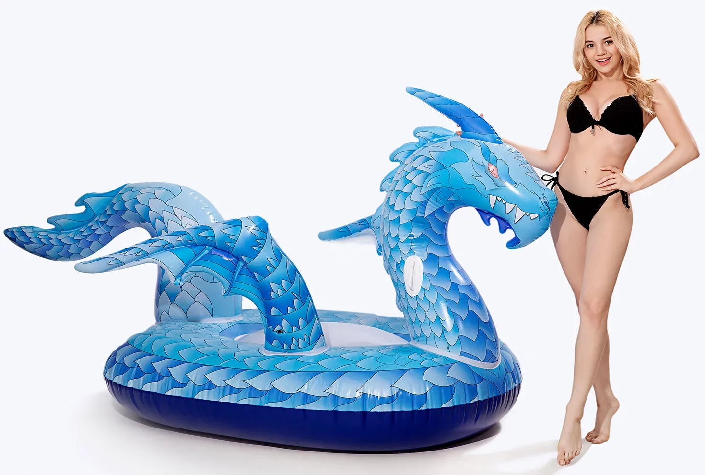 Long Dragon Float DreambuilderToy with Pool Kids Dragon Summer On Ride Pool Float) (Dragon Float, Cool Giant Feet Adults 9 Lounge Beach Raft for Pool Valve, Inflatable and Faster Floatie Party