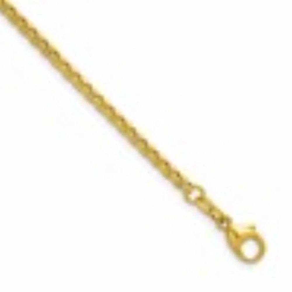 Chain Auriga Fine 14K 7.5 Gold Inch Round Bracelet Solid 2.7mm Yellow Box Women for Polished Jewelry