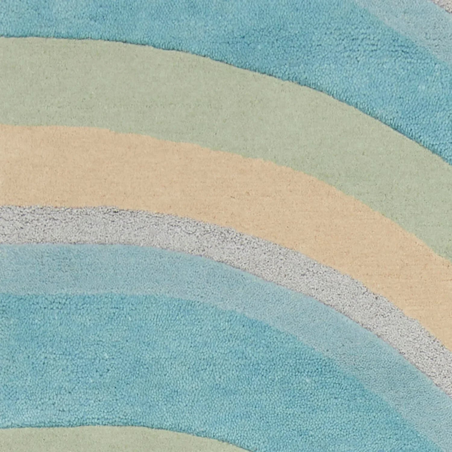 12'3" HomeRoots Rug 9'3" Tufted Blue Beige Runner Ocean Hand 8' Abstract - Waves x
