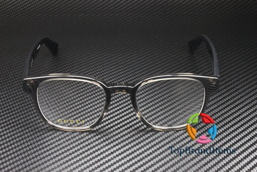 Square GG0927O GUCCI mm 49 Eyeglasses Demo Rectangular Shiny Lens Grey Men's 004