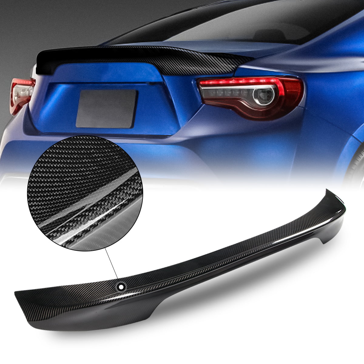 2013-2020 Carbon Scion BRZ Bill Toyota For Style Trunk Motoring 86 TRD Rear Spoiler Lid DNA 2-SPC-SCFRS-T Fiber Subaru FR-S Duck