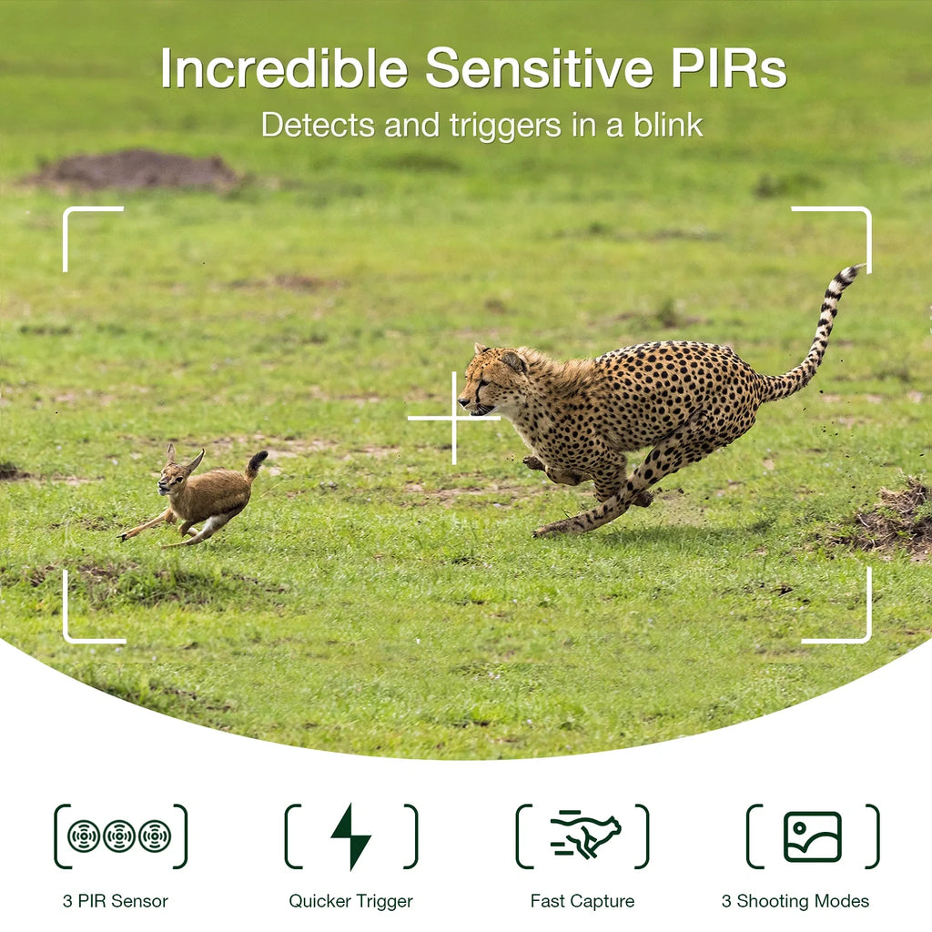 Night Trail 30fps Activated CAMPARK with Sensor Waterproof Camera 3 4K Monitoring Motion IP66 Angle Wildlife 120¡ã Deer PIR for 42MP Bluetooth WiFi Camera Trail Cam Hunting Wide Native Vision Game