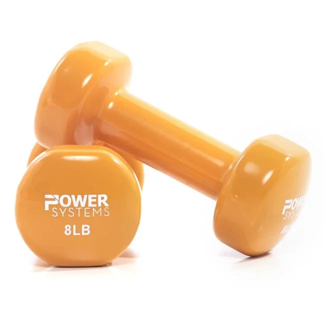 Set Gray of 2 Deluxe Vinyl Dumbbell, - 6 Coated lbs