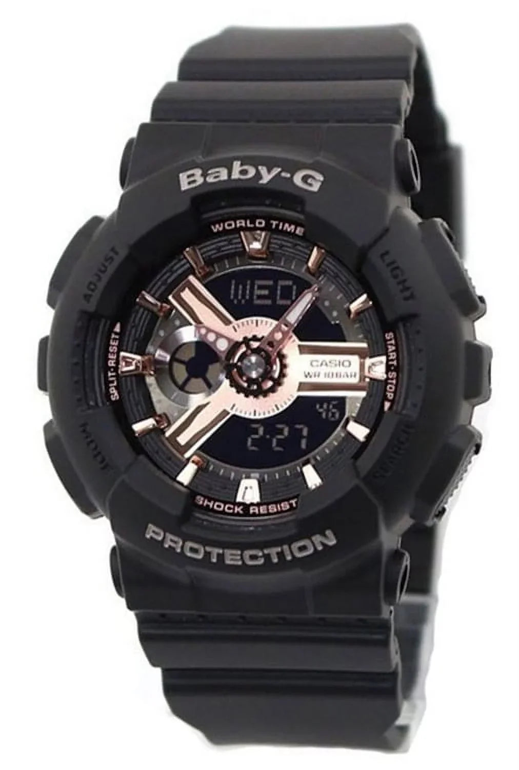 Baby-G BA110RG-1A Women's Black 43.4mm Resin Casio Watch