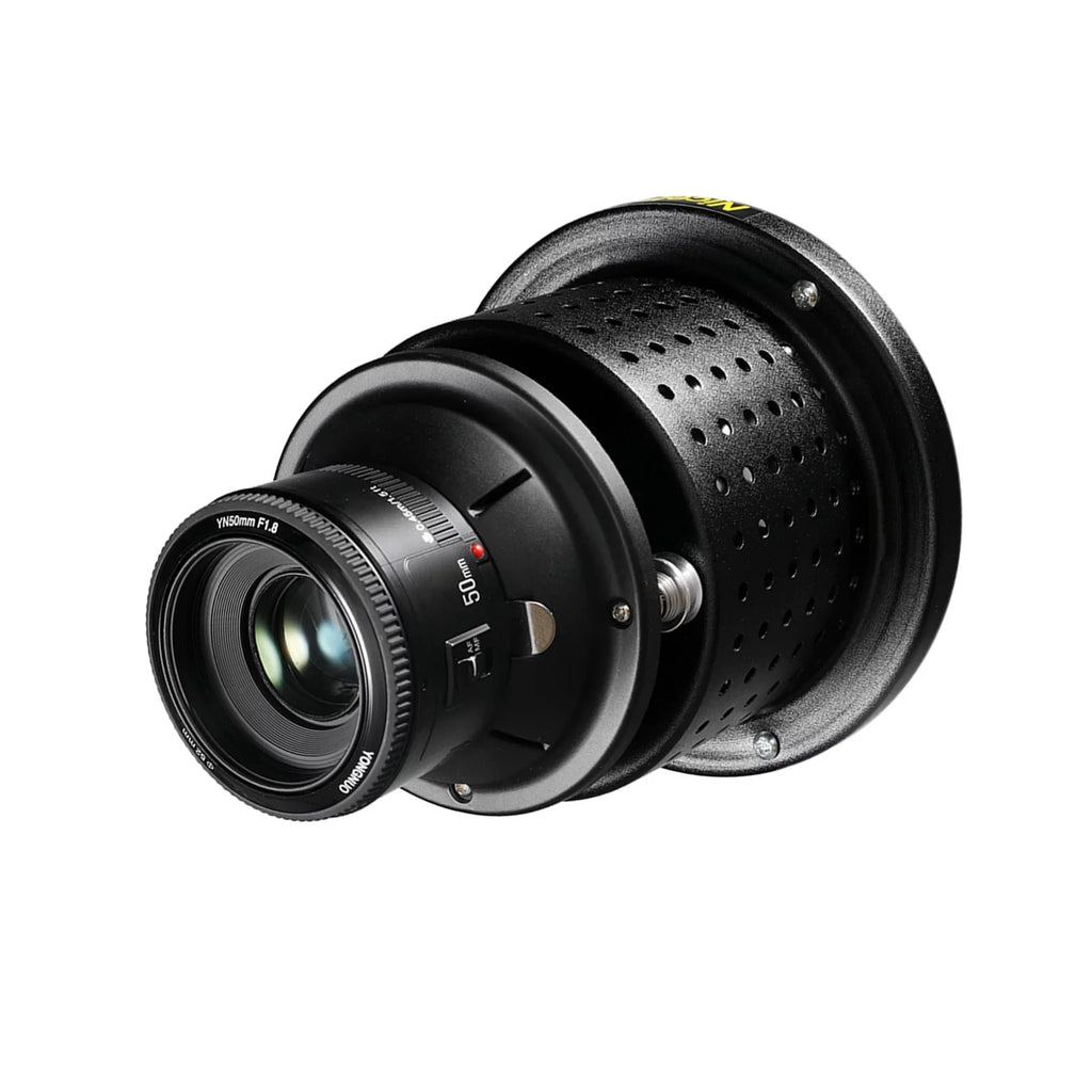 Mount Flash YN50mm F1.8 Art Styling Photographic Bowens Equipment Video Accessories Conical Concentrator Snoot with YONGNUO Lens SN-29 NiceFoto Snoot