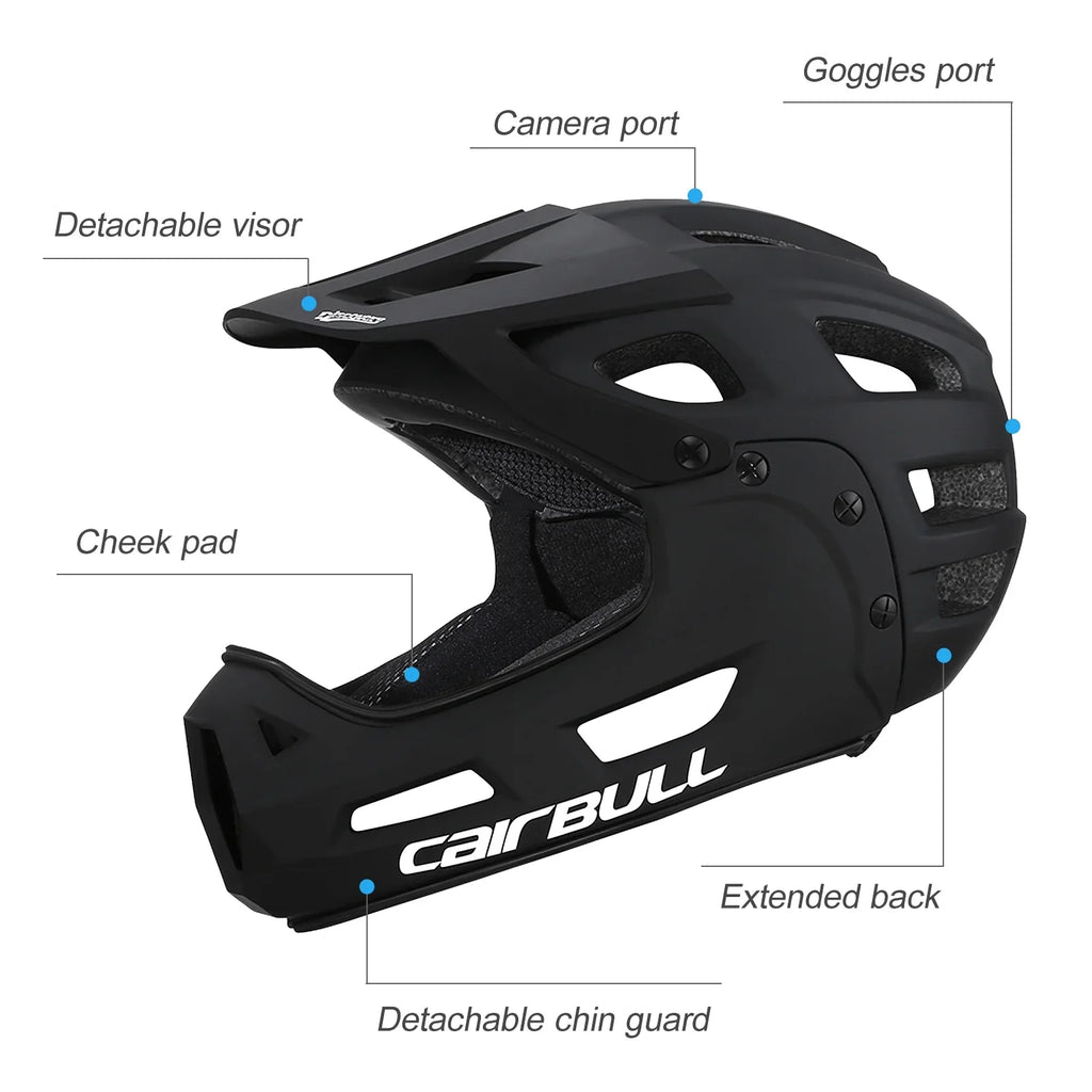 With ,Bike Helmet Helmet Chin And Helmet And Chin Mountain Cycling Visor With