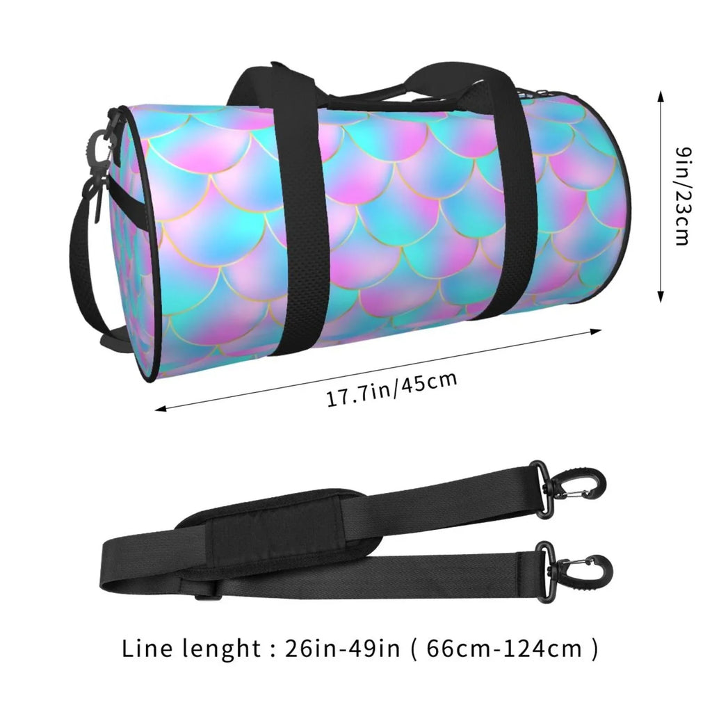 Large Scales Travel Bag Bag Luggage Dragon Purple Compartment Sports with Cylinder Pocket Waterproof Coaee Bag Gym Capacity and