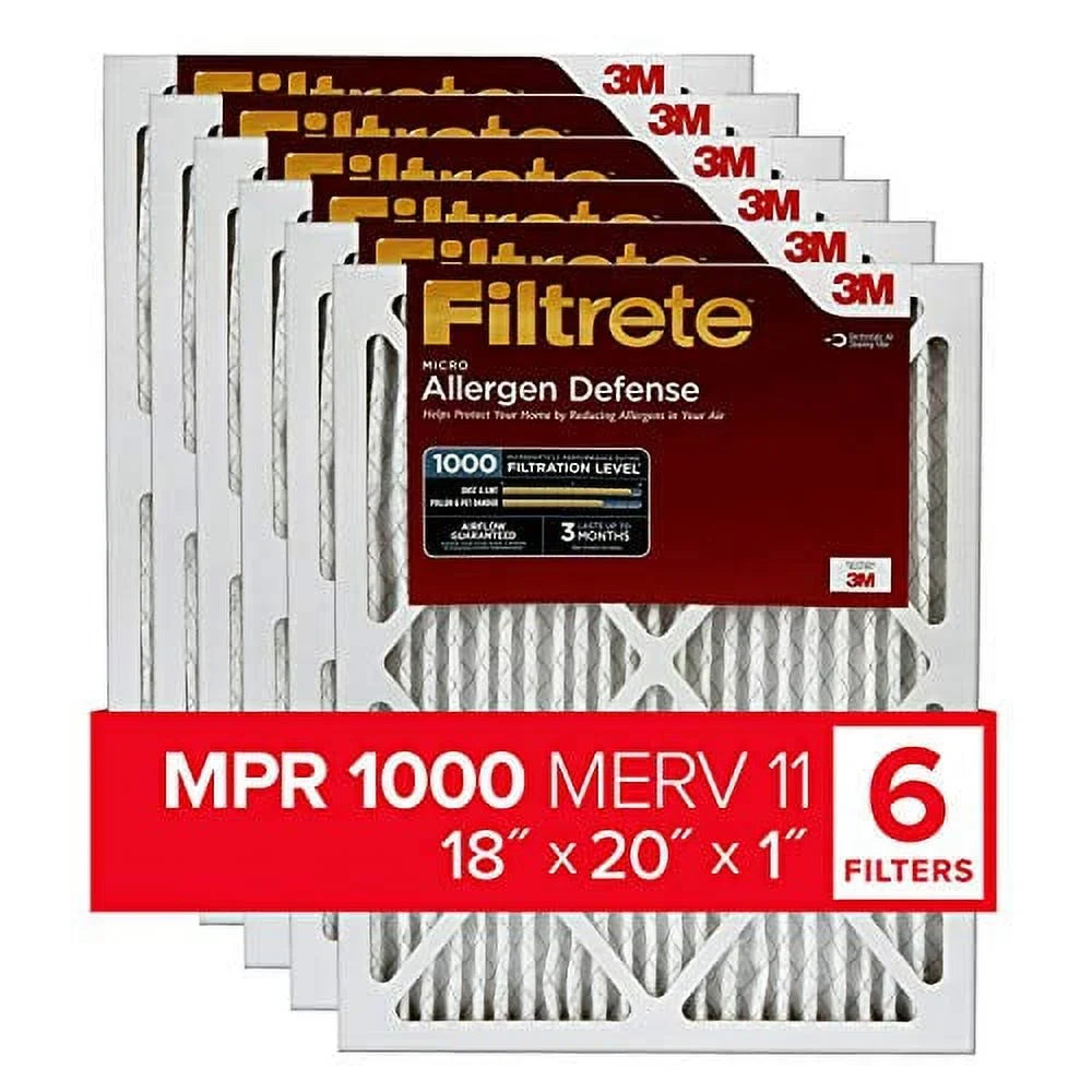Filtrete 0.81) Air 19.81 Allergen Defense, 18x20x1, Micro Furnace 1000, dimensions AC 17.81 MPR 6-Pack Filter, x x (exact