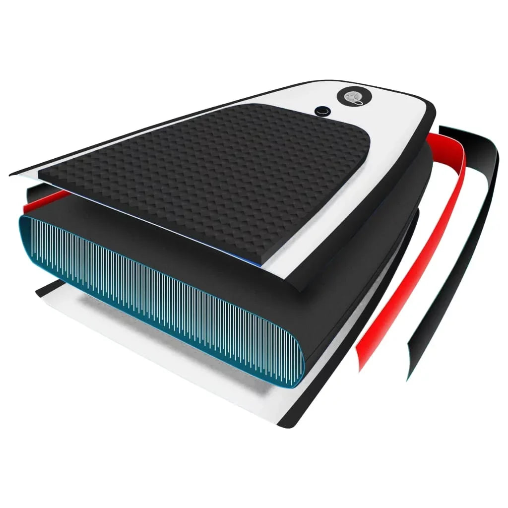 Inflatable and Stand Black up Set Board White Paddle Buyweek