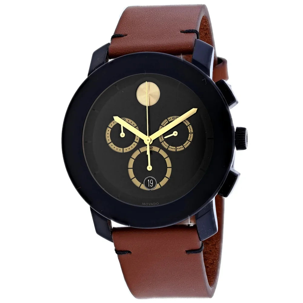 3600540 Men's Black Movado - Watch Bold Dial