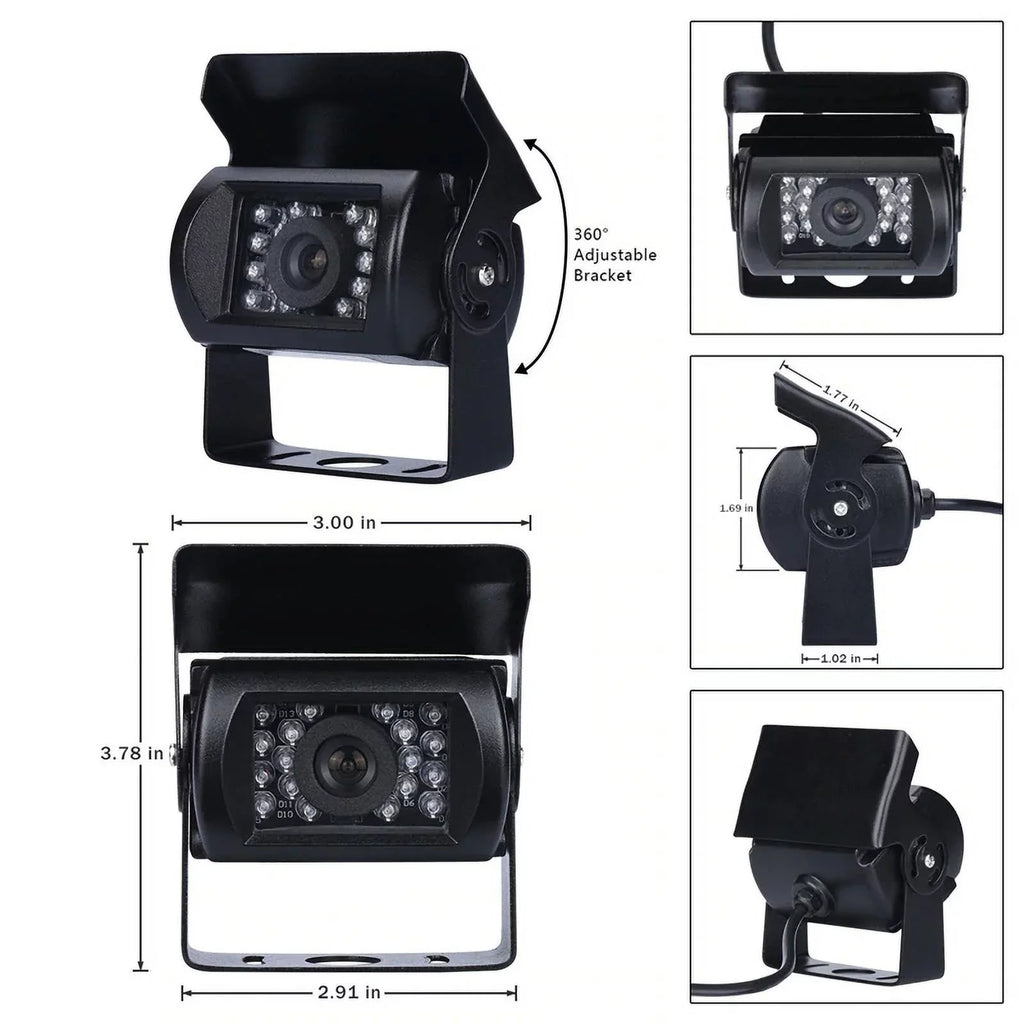 Van RV Car feet Truck for cable Car Monitor Bus parking system TFT camera IR with reverse Vision+32 7inch LCD 12V/24V Night 18 LED
