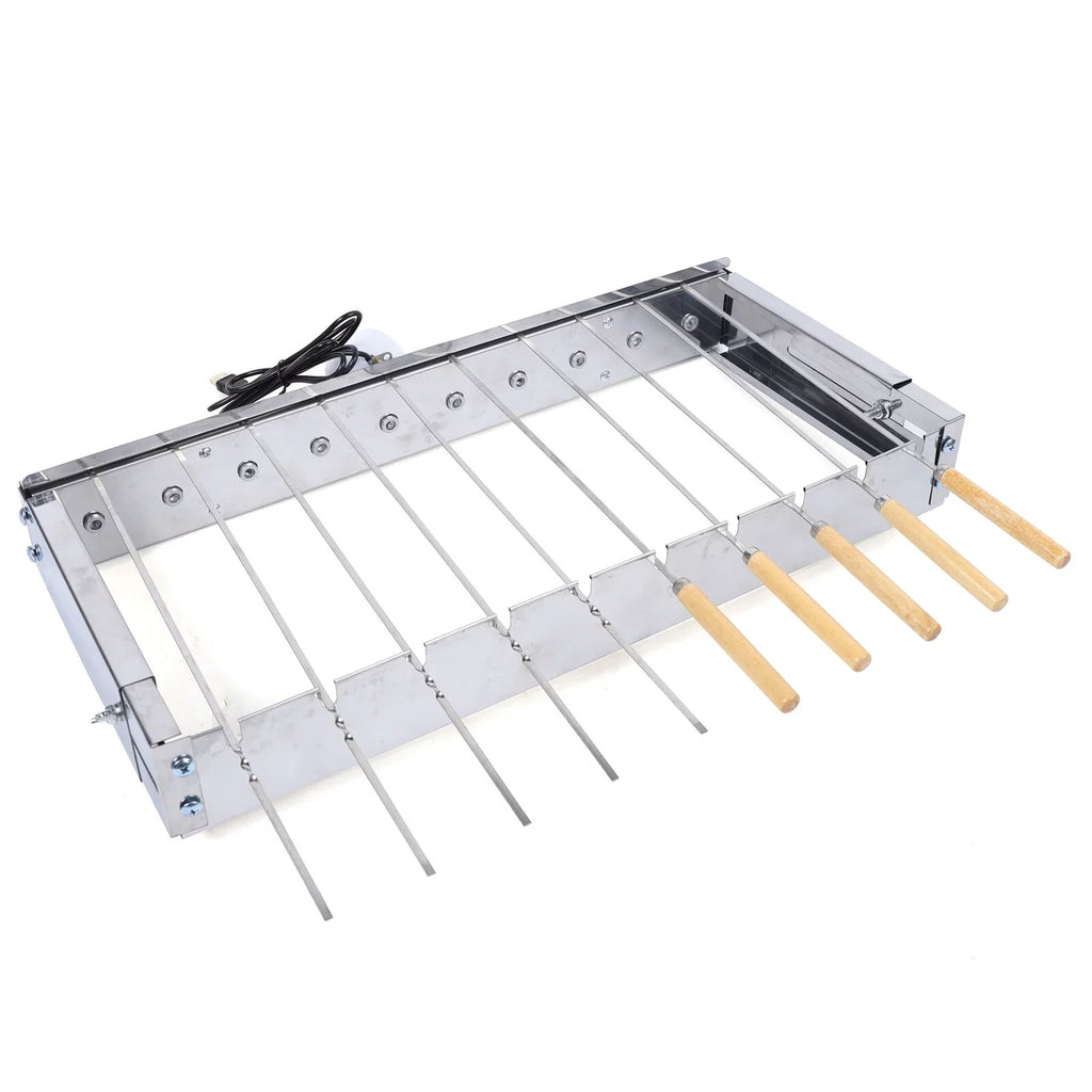 Grill BBQ Rolling Electric Steel Camping for Stainless Automatic Cooking Grill