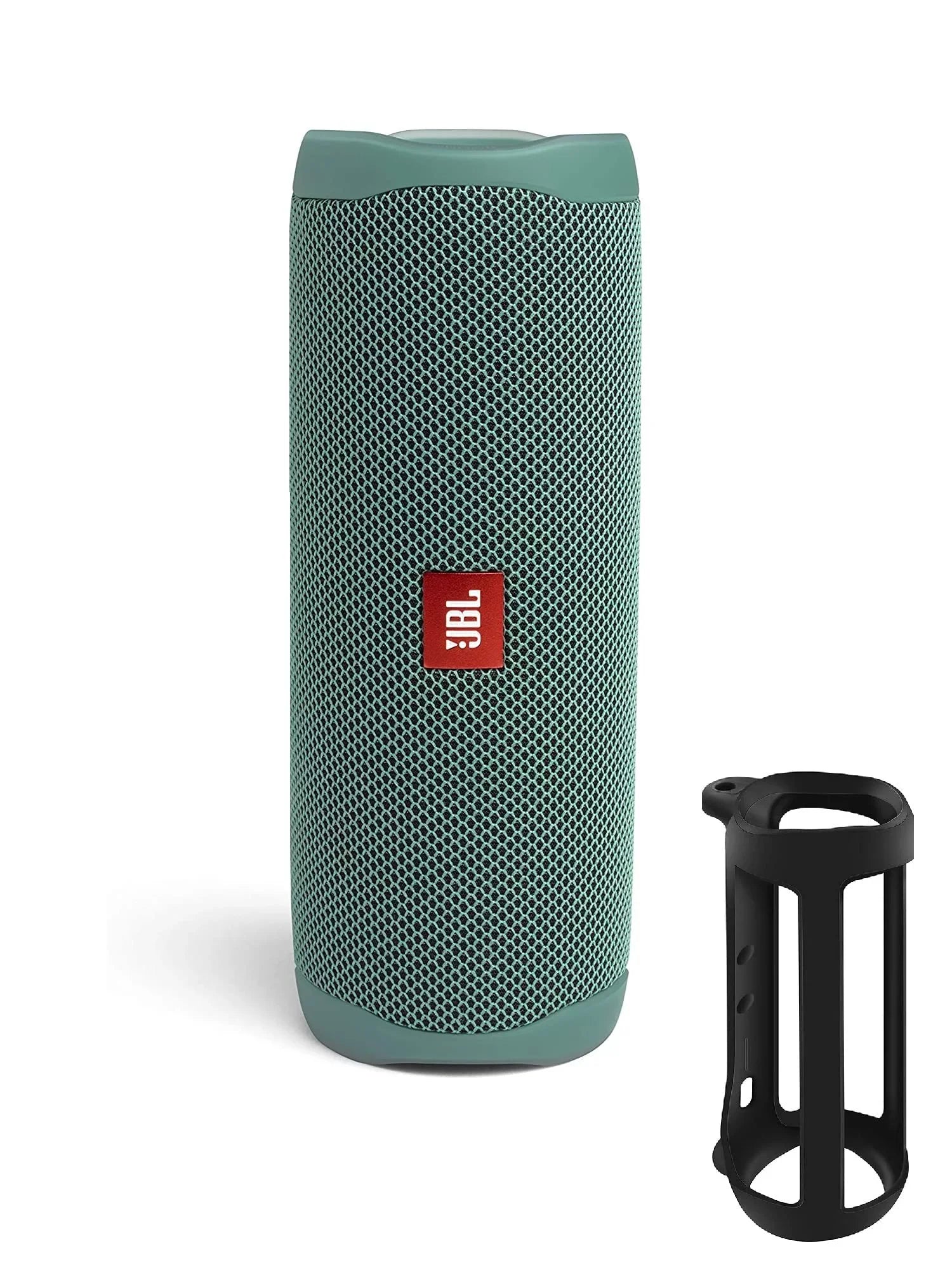 Speaker Waterproof with (EcoGreen) Sleeve Flip Wireless 5 Bluetooth JBL Silicone Carrying Protective Bundle Portable
