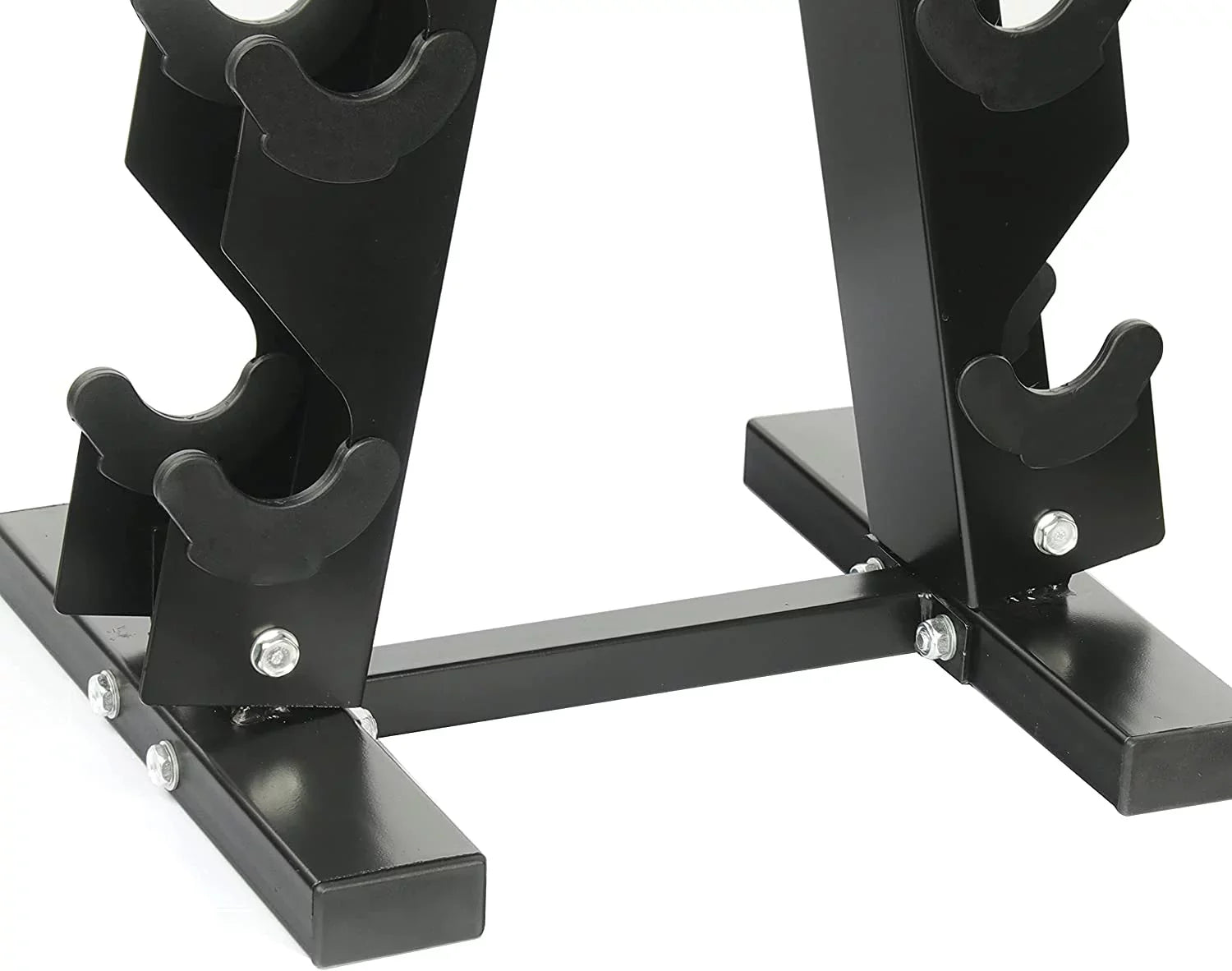 Dumbbells Set 150 with Dumbbell and Rubber Hex Pound Rack Coated