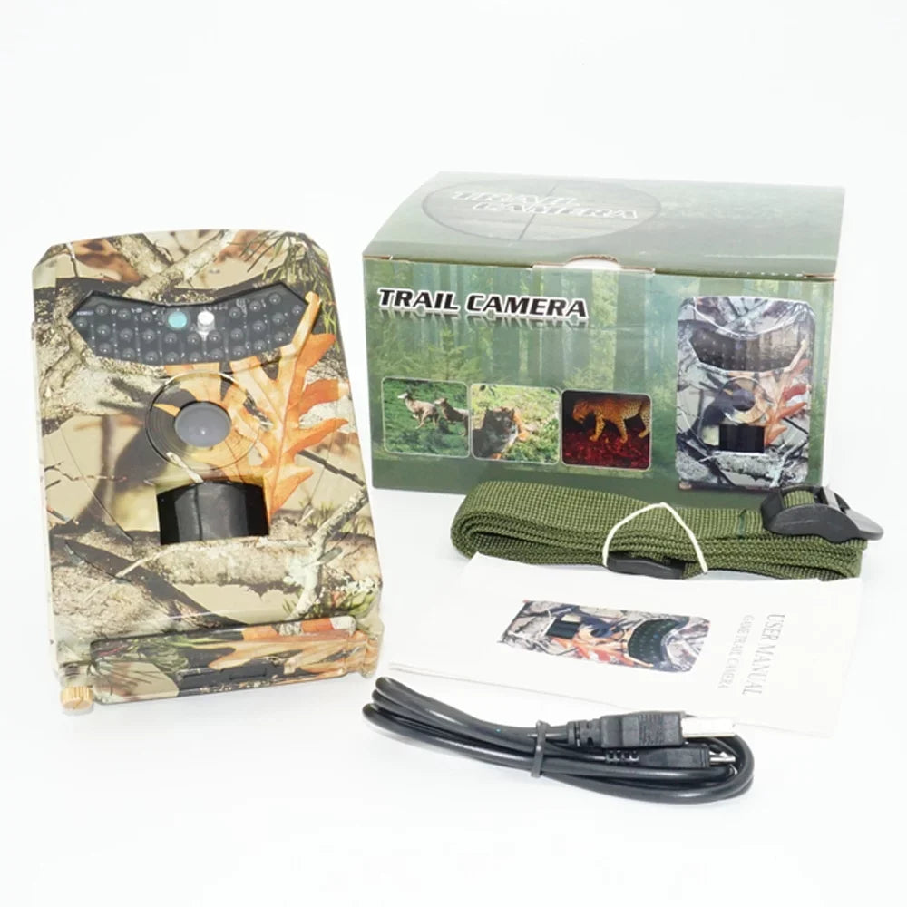 Night Hunting Security Game Trail Trail Waterproof Camera and Vision Farm Scouting Home/Warehouse/Hunting/Farm Camera1080P Wildlife Cam Monitoring for Digital Infrared Docooler Hunting