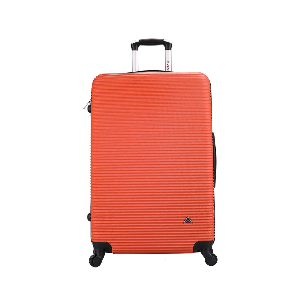 Orange Royal 4-Wheel Luggage InUSA Large (IUROY00L-ORG) Plastic Spinner