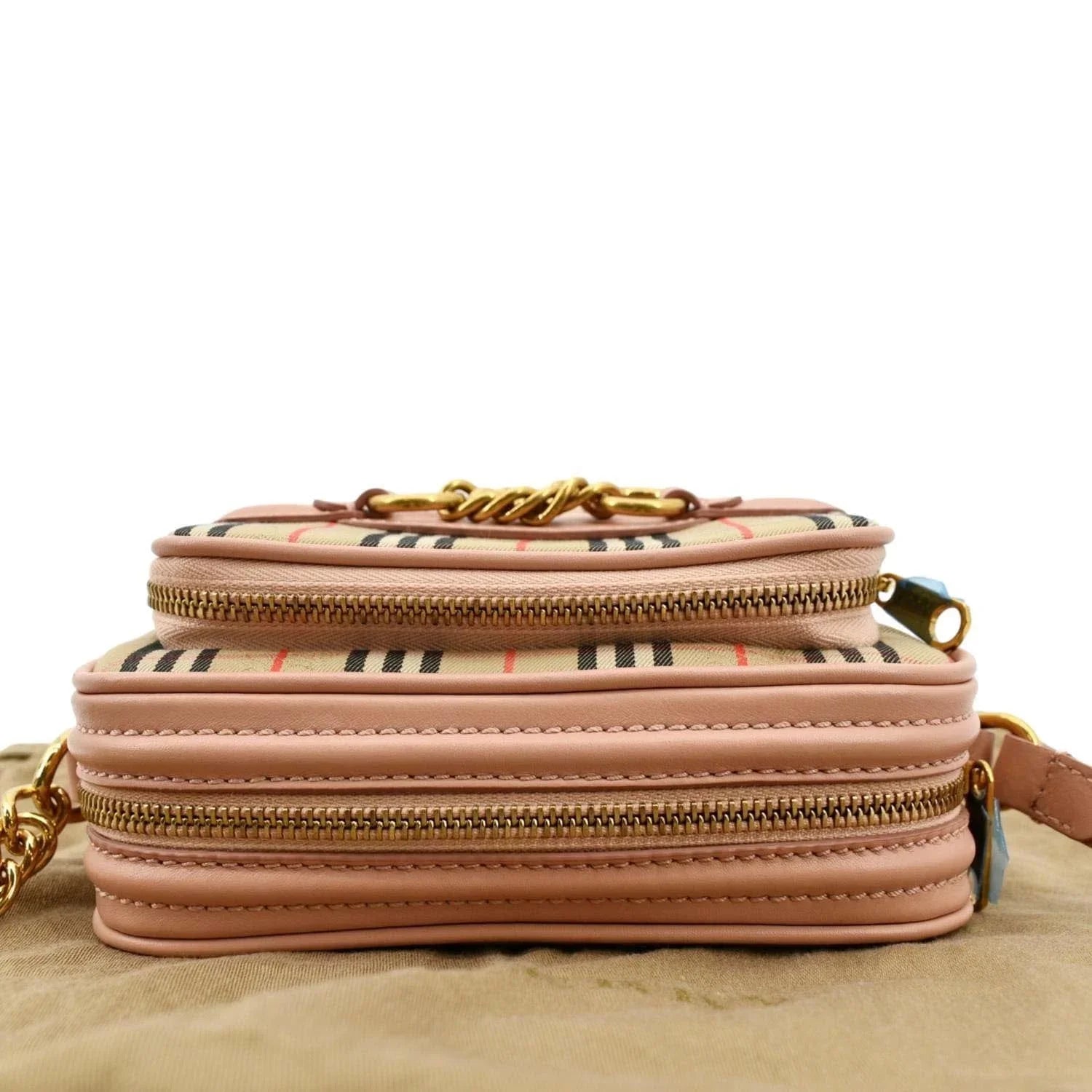 Check Light Link Pink Knight Crossbody Bag Pre-owned 1983 Camera BURBERRY
