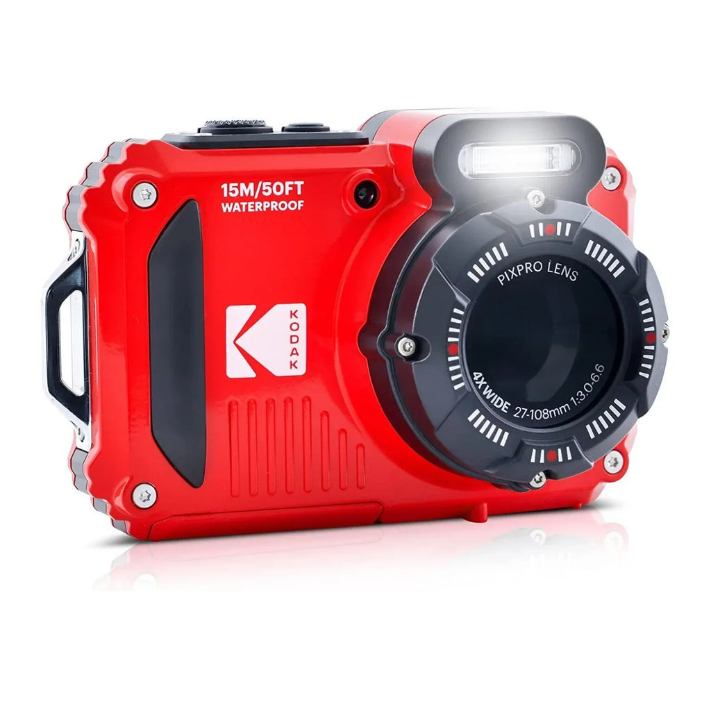 Kodak 2.7-Inch Shockproof Waterproof Pixpro 4x Bundle 16MP (Red) Camera LCD WPZ2