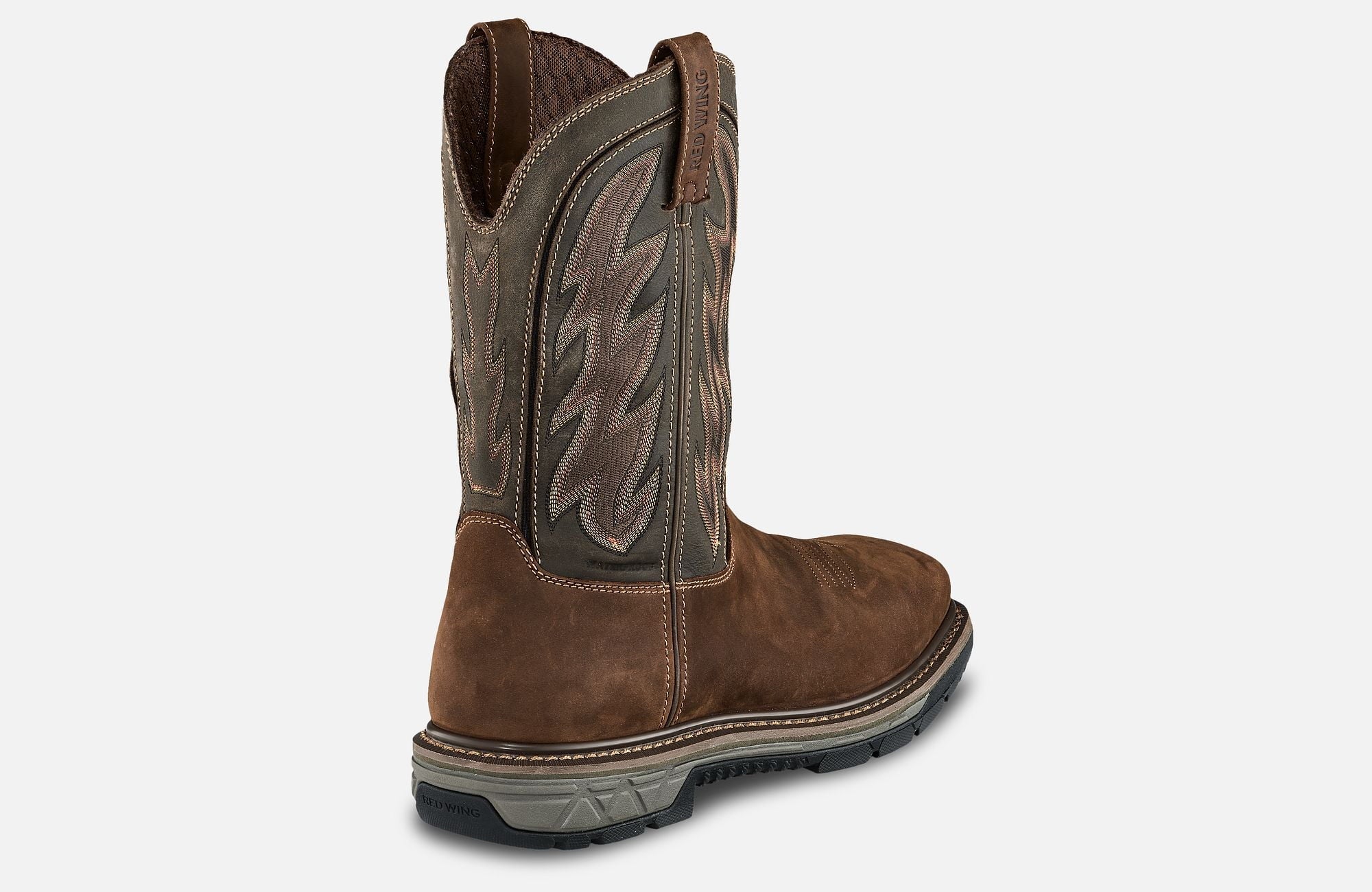 Men's RioFlex - Red Work 2204 Boot Toe Safety Pull-on Style Wing Waterproof, 11-inch
