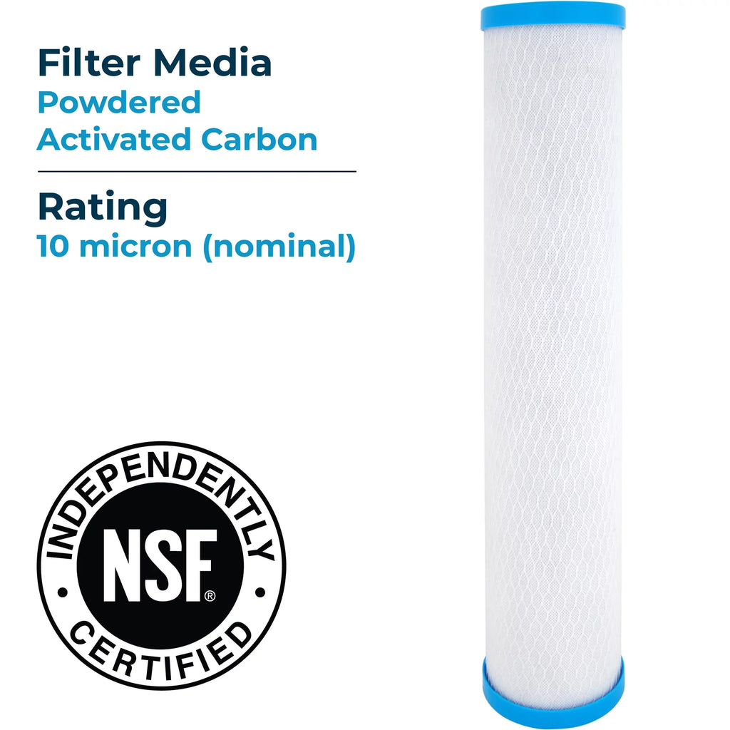 Block PAC Micron 4.5" 10 Filter, Pack) SpiroPure Carbon Water (4 20 NSF x