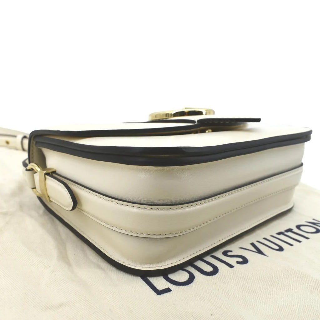 Pre-owned Bag VUITTON 9 Shoulder LOUIS Creme Leather Pont Calfskin
