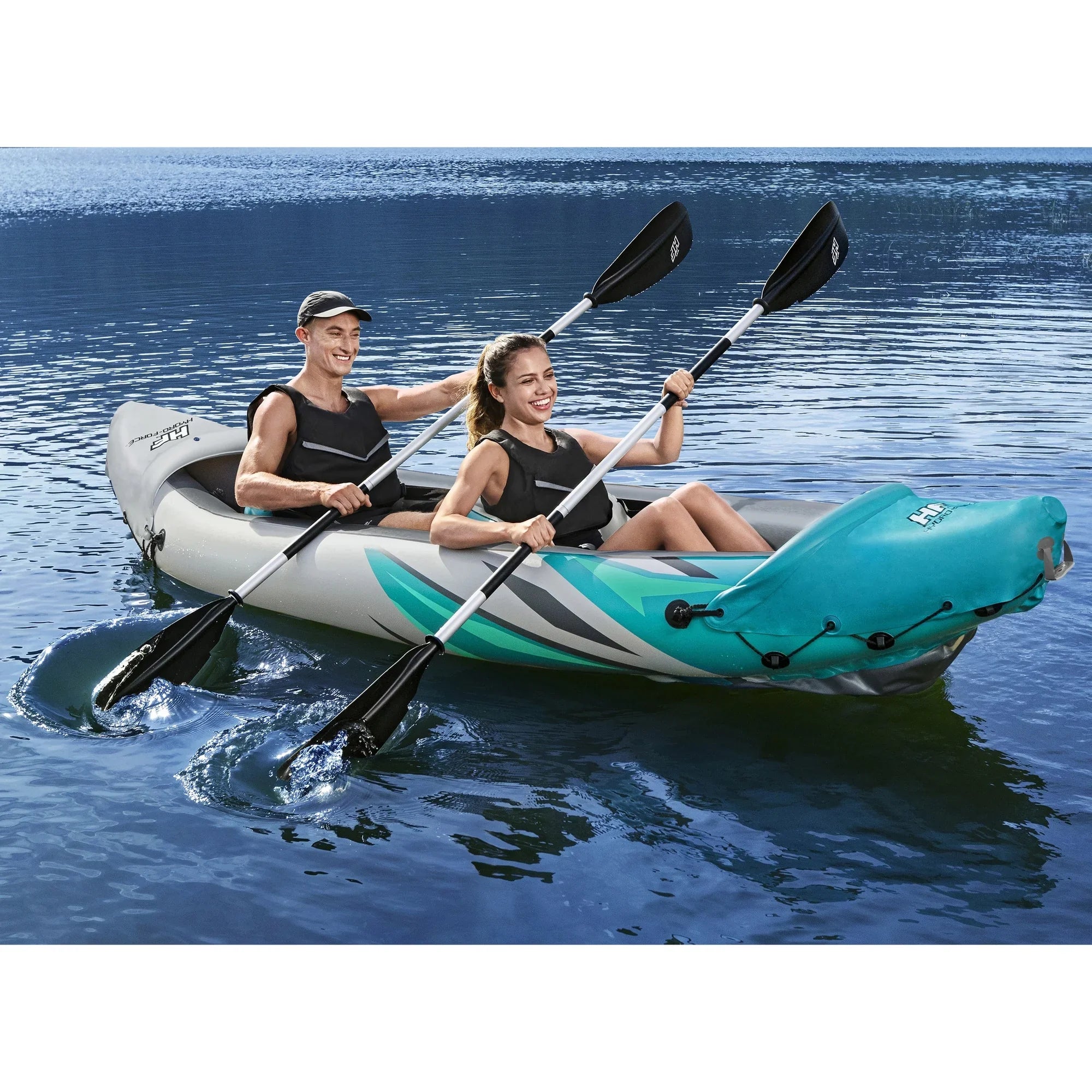 Inflatable Voyager Hydro-Force X4 Raft Set 11'6"