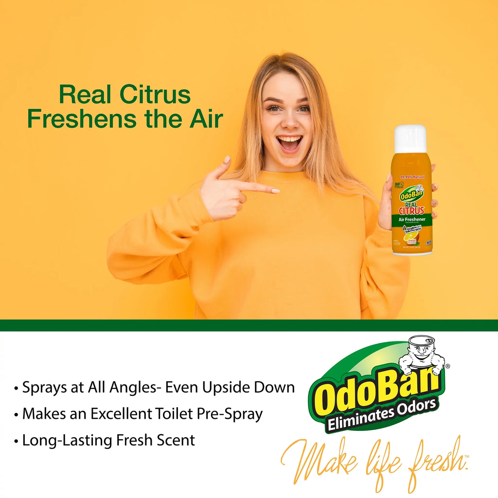 14 Set, 360-Degree Ounce OdoBan Citrus Aroma Scent Air Concentrate, Gallon Natural Eliminator Freshener, Orange Spray Real 10 Absorber Disinfectant Cleaning Oil Continuous 1 Solid Ounce Multipurpose