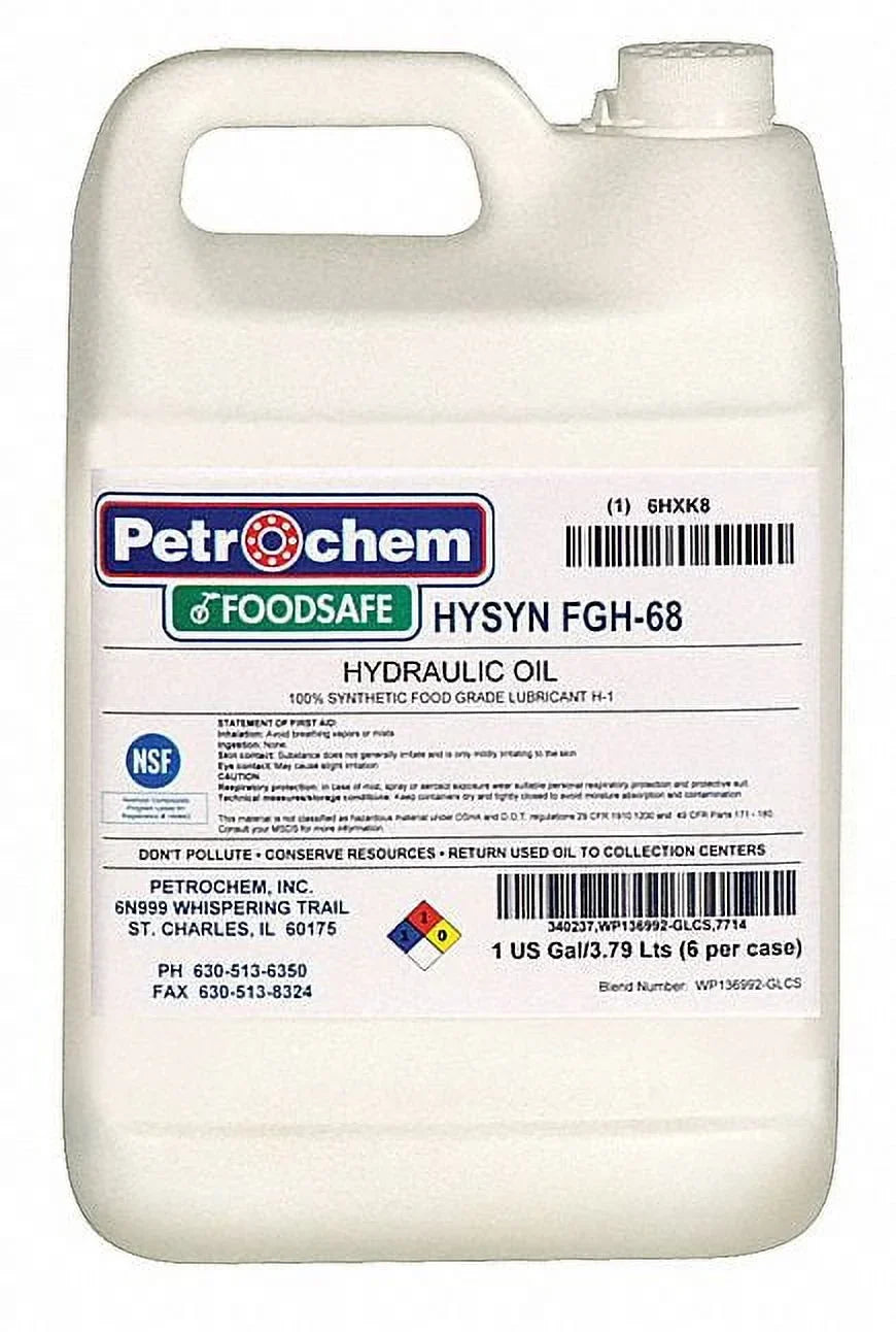 Syn HYSN Hydraulic Oil,Food 68 Grade,1gal,ISO FGH-68-001 Petrochem