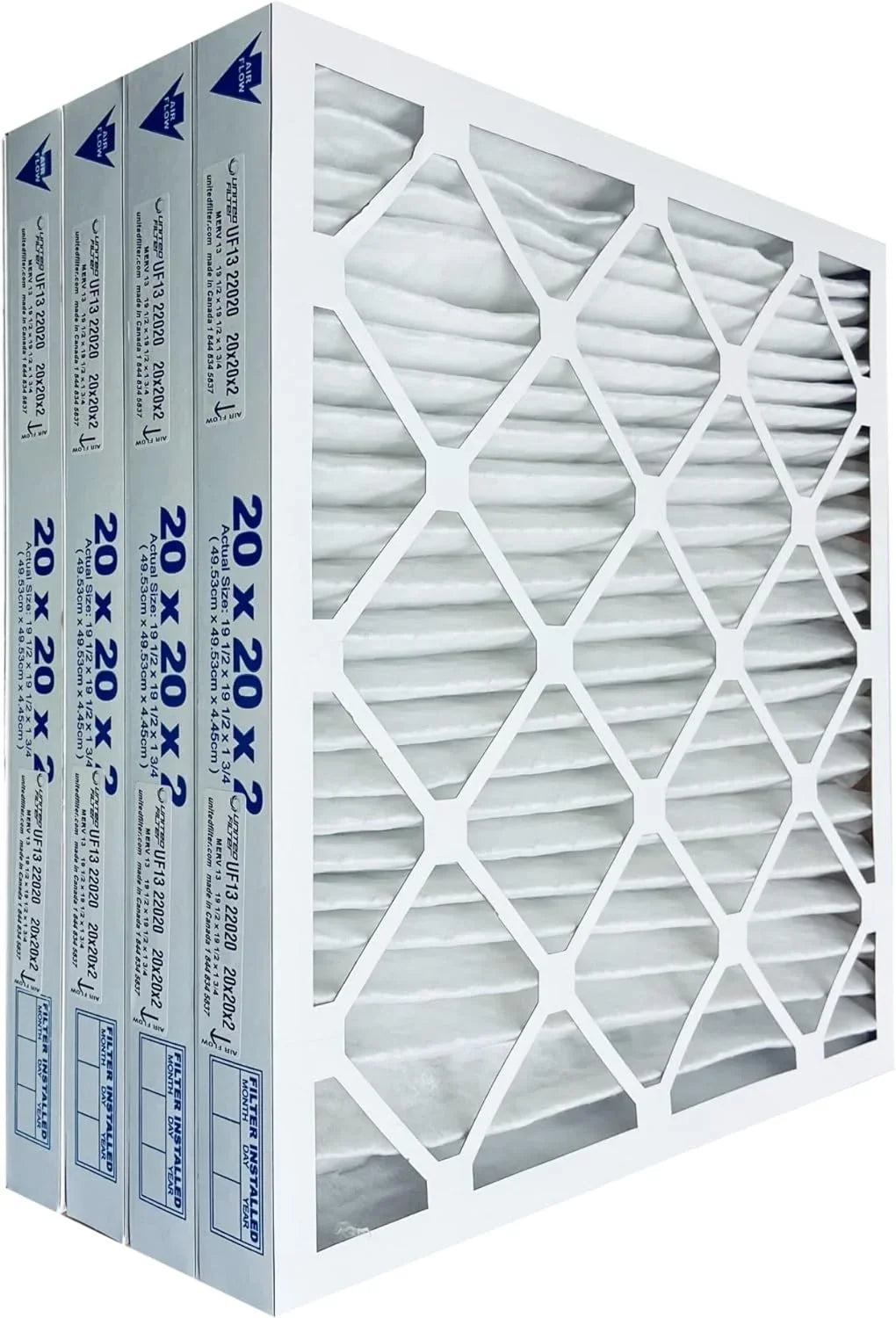 13 Air Bacteria Replacement Filters - (Case HVAC Purify - Air Air, Office Mold, United Filters Furnace for Filter & Filters 4)- of MERV & 20x20x2 Smoke Removes Pollen, Home