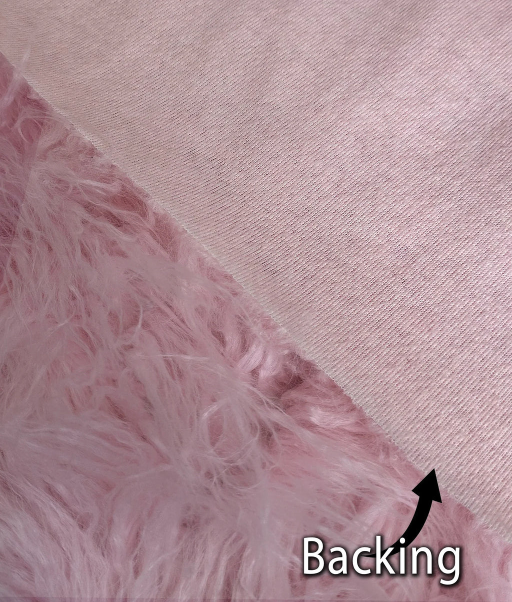 LONG 3.5" Japanese CURLY (Pink) Fire / Fake Sold Cosplay Yard Wide Faux by Craft, 58" Pile Yak Sewing Yard 2.3oz FUR Continuous Per Yarn Retardant