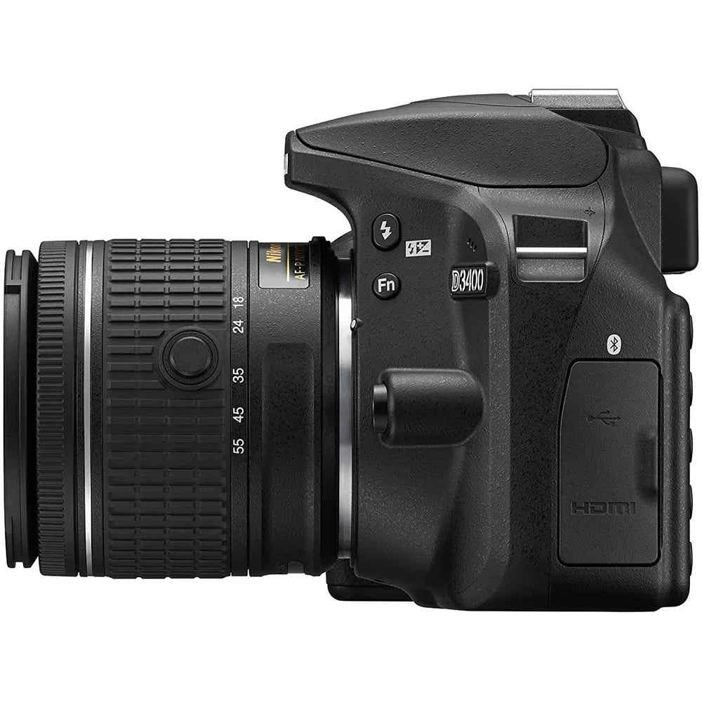 MP Restored D3400 18-55mm VR with Camera 1571B Nikon Kit (Black) 24.2 (Refurbished) DSLR Lens