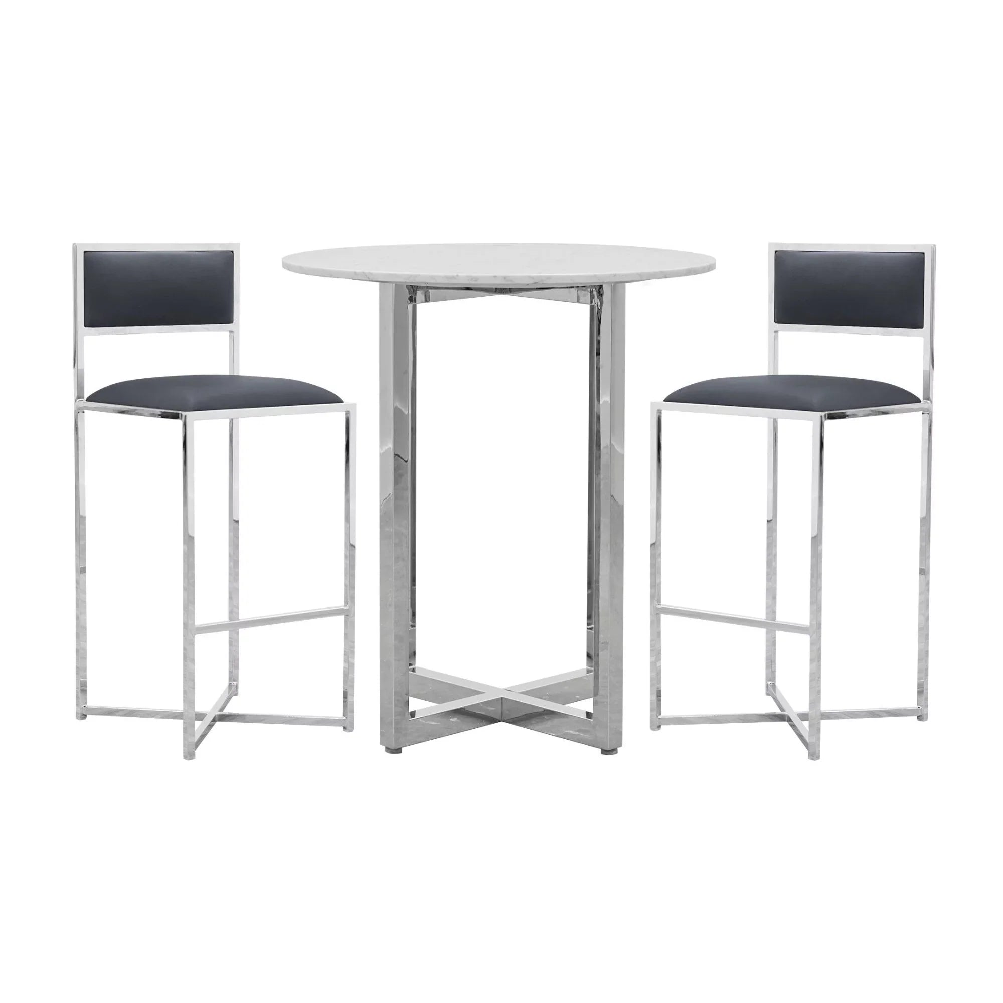 w 32" Table Marble Amalfi in Bar Taupe Top Modus Round