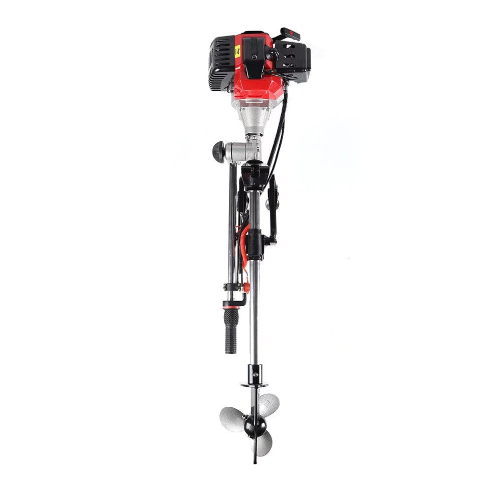 System Outboard Cooling 2.3HP Shaft Kayak 2Stroke Boat Engine Long W/Air Motor