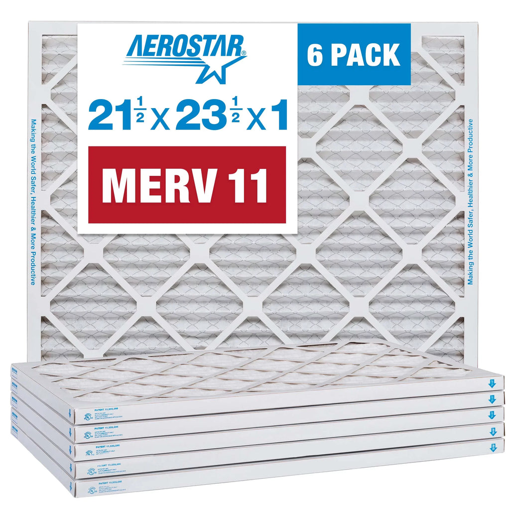 1 x 11 Air Air Pack 23 Filter, Pleated 6 Furnace MERV Filter, AC 1/2 Aerostar 21 1/2 x