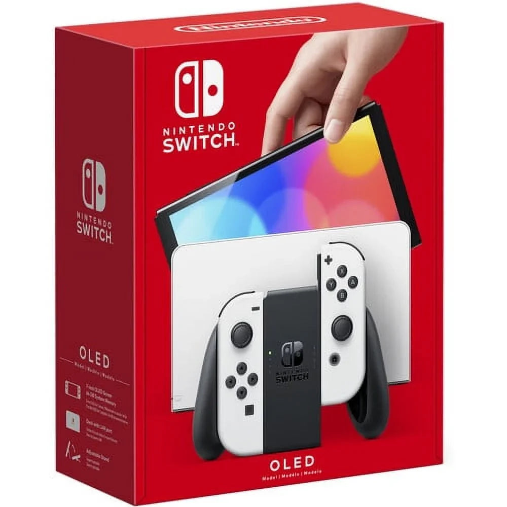 Switch OLED Mario Deluxe Game with White 8 Kart