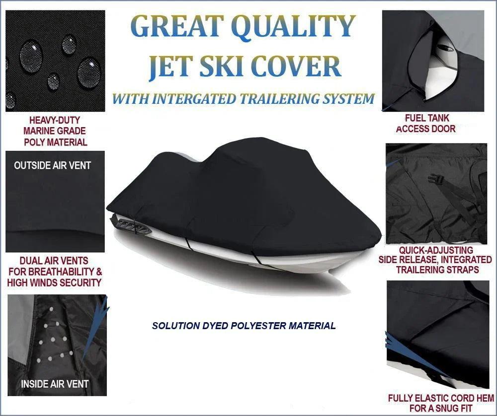 1998 1992 1999 1990 OF GTS 2000 SKI Cover Jet 1997 Bombardier Ski THE Sea Cover TOP 1994 LINE 1991 1996 Sea-Doo JET BLACK Compatible for 1993 1995 Doo
