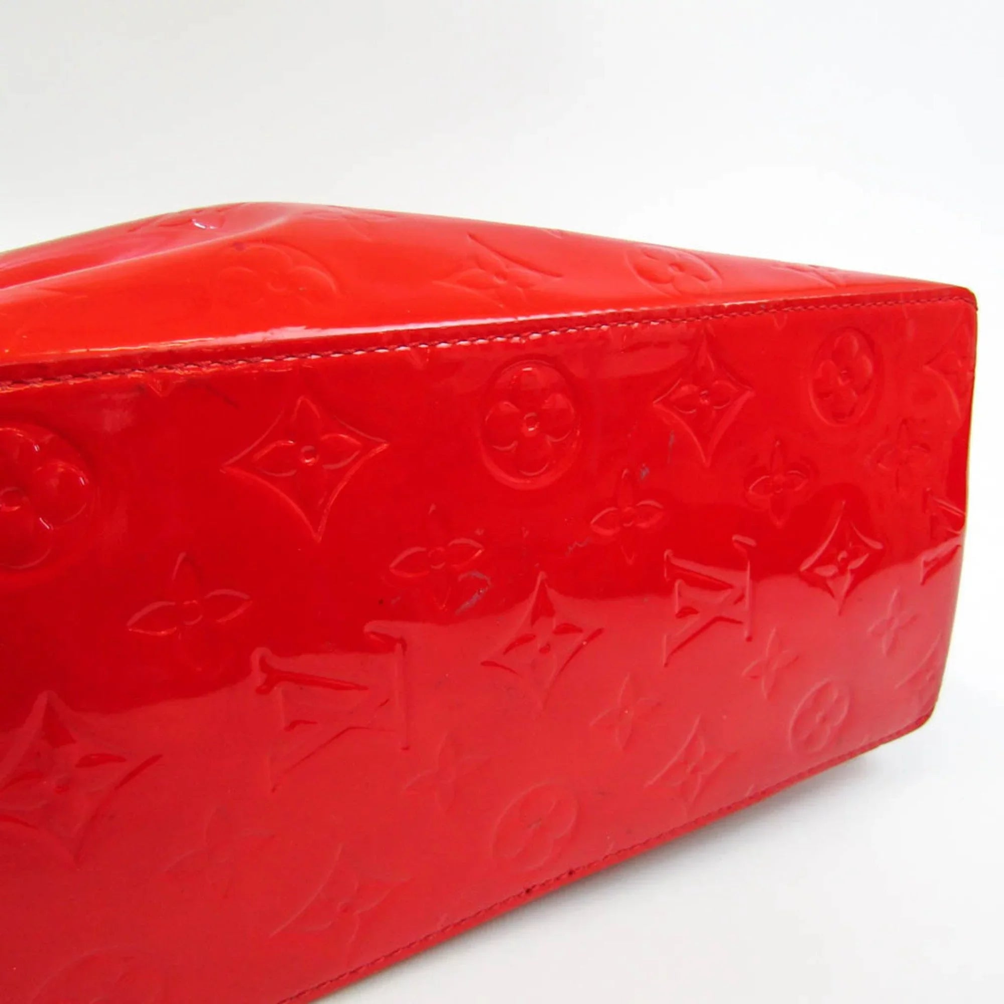 Monogram M91086 Louis Rouge Women's Vuitton Reade (Good) Pre-Owned MM Vernis Handbag