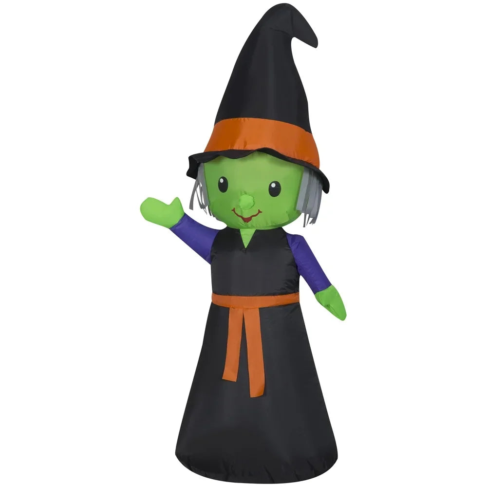 Witch 4FT Inflatable Airblown Tall Cute Inflatables Halloween