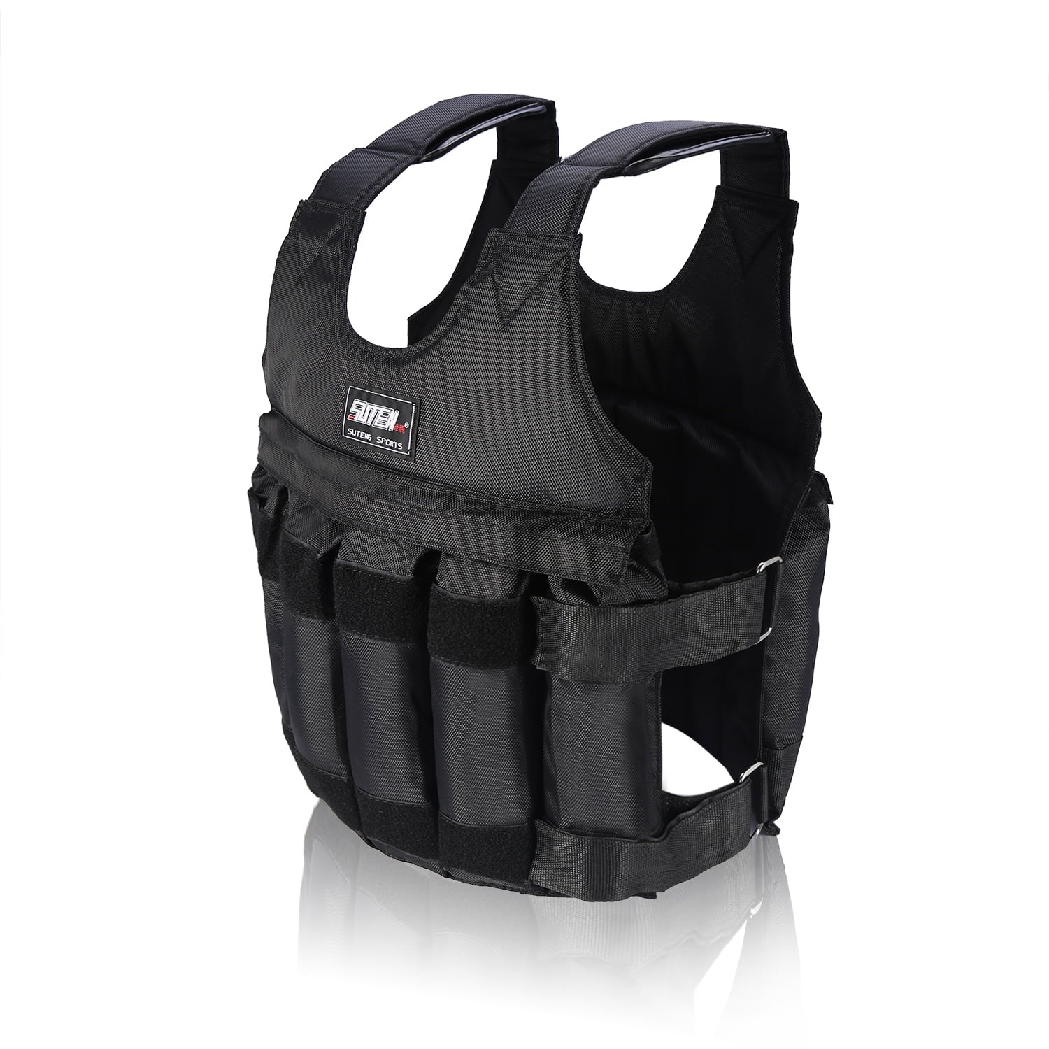 with 12pcs Boxing Vest Pouches Fitness Weight Vest Workout Training Weighted Exercise Jacket 50KG/110lbs Adjustable