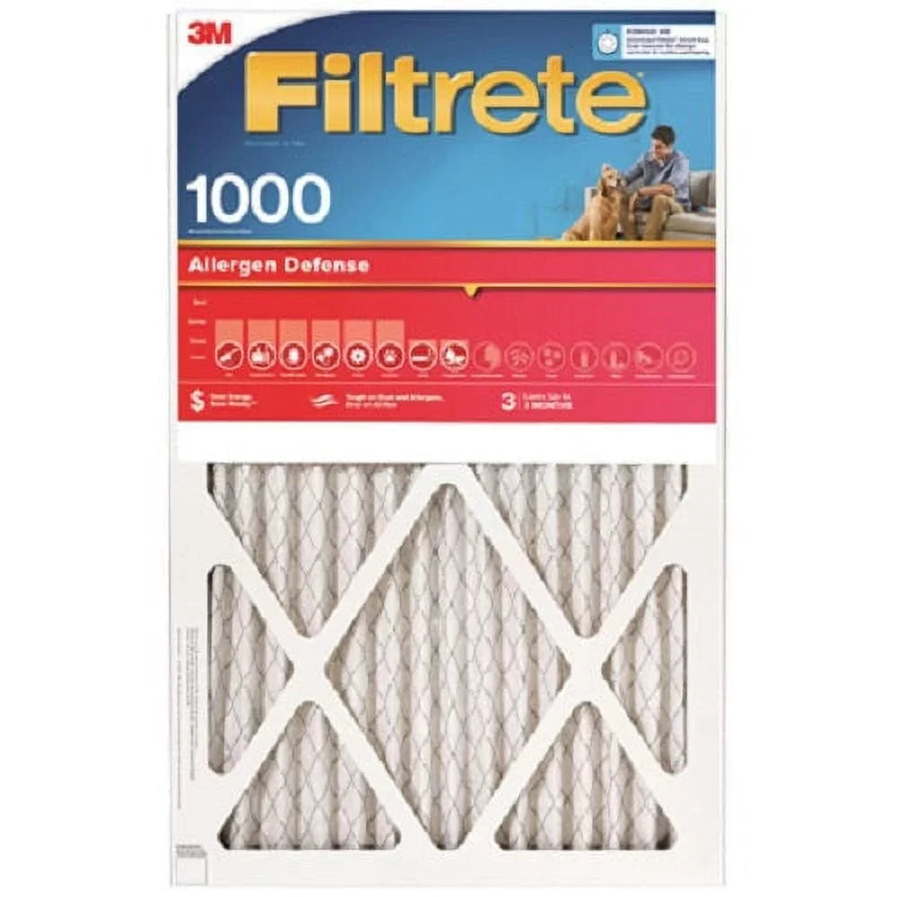 Filter Quantity 3M 25" of x Pleated - 3 MPR 14" Filtrete x Month 1" Air Red Disposable 4 1000 9804-4