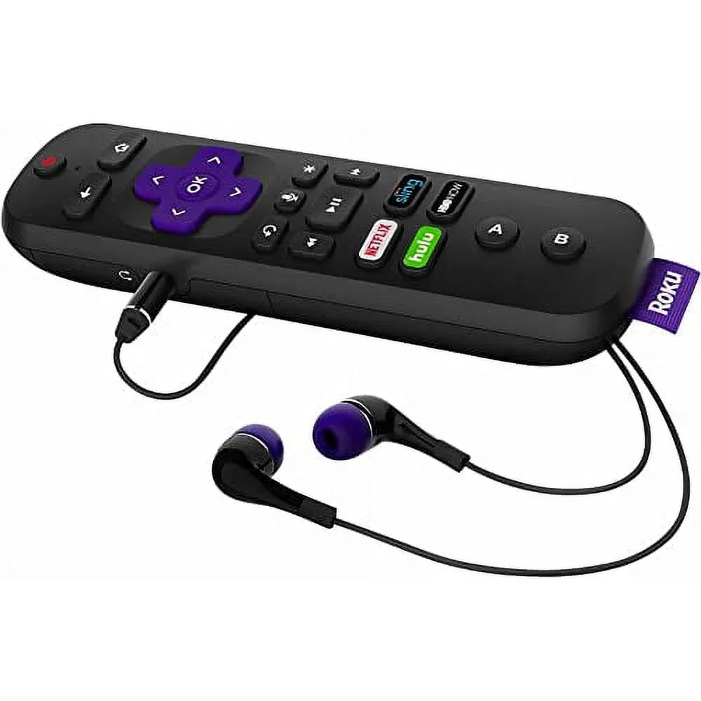 USB with (2017) Micro Power and TV and Streaming Ultra Remote 4K/HDR/HD Player Enhanced (Voice, Jack, Ethernet, Volume), | Finder, Roku Headphone SD Remote
