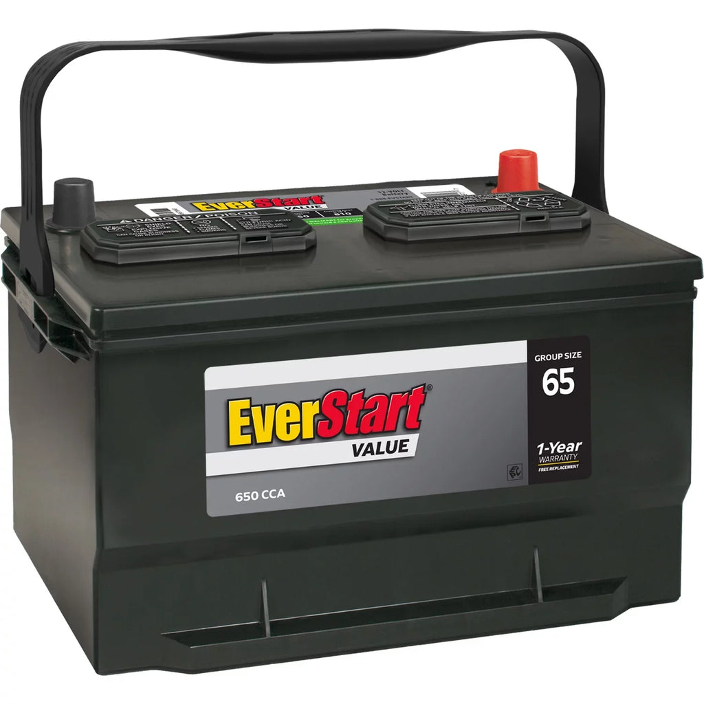 Size Group Battery, Value Volts, CCA EverStart 65 Automotive 12 Lead 650 Acid