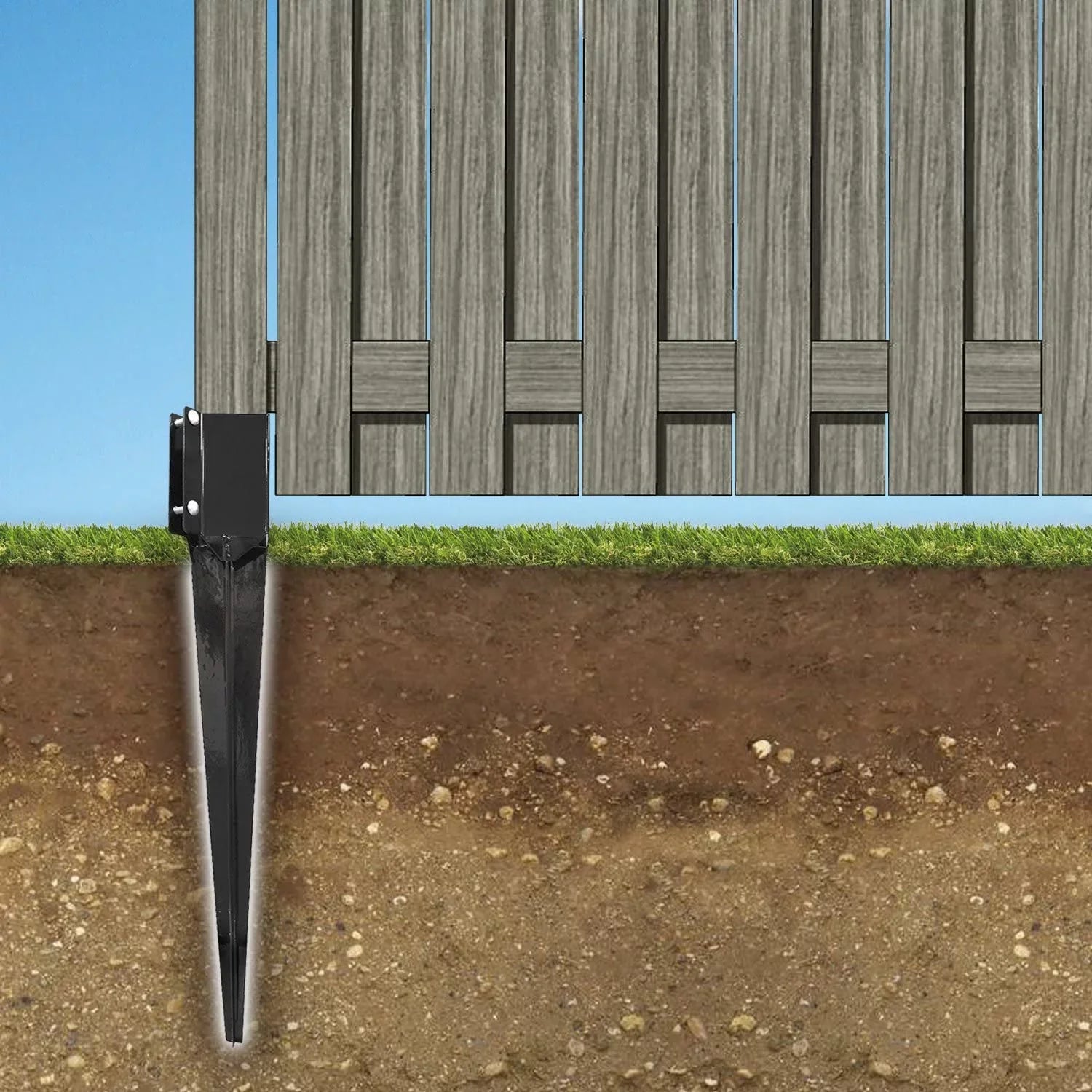 Black Pylex Ground Ecospike (10 Spike, 13014 Pack)