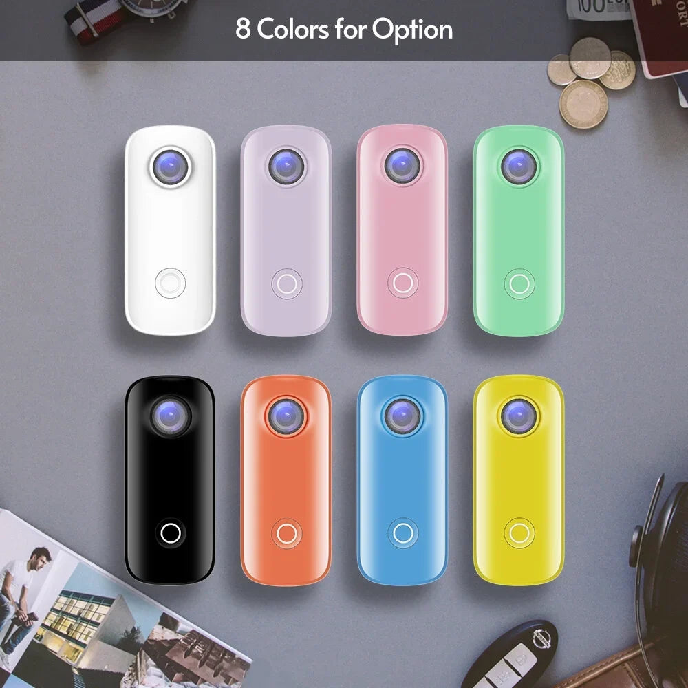 C100 SJCAM Camera Case Action 1080P/30fps Back WiFi Waterproof Digital with Camera Video APP Built-in Magnetic Lanyard Mini Clip Body Connection Battery Sharing 30M Waterproof